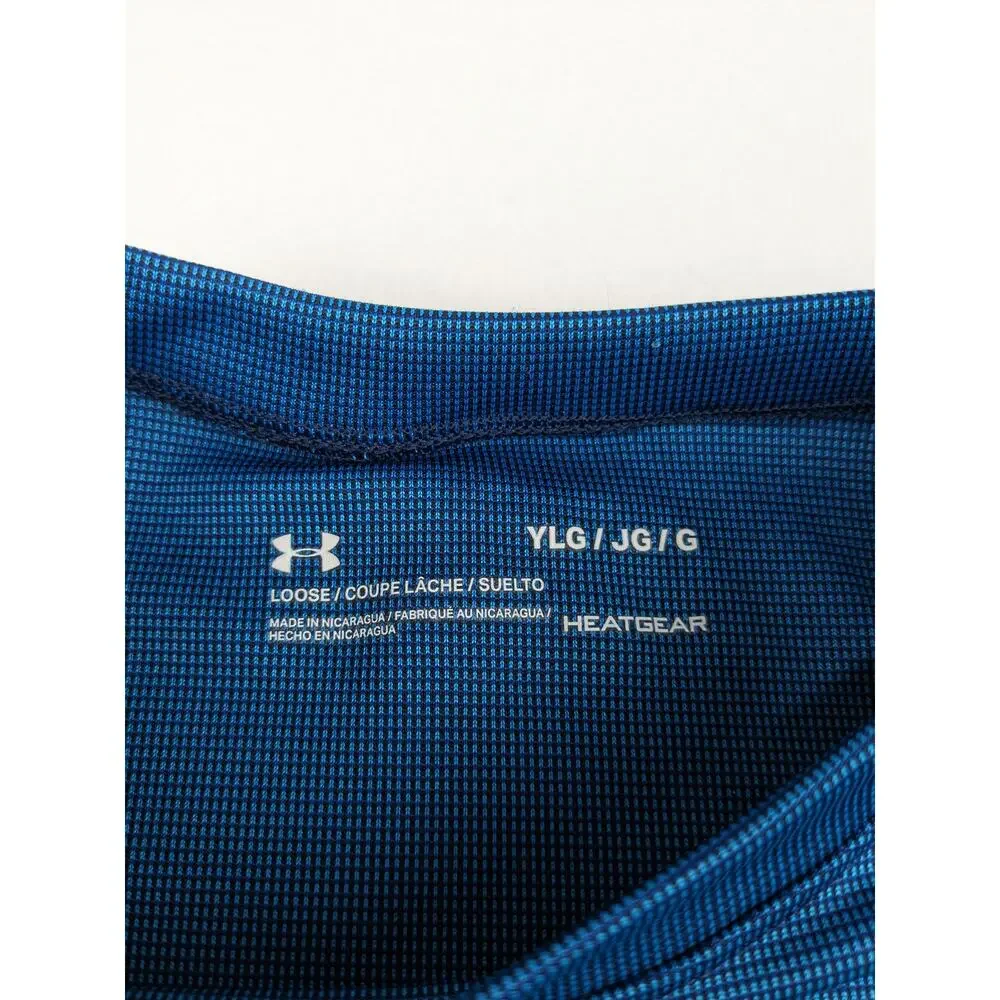 Under Armour Blue Athletic LS Shirt - Youth Large